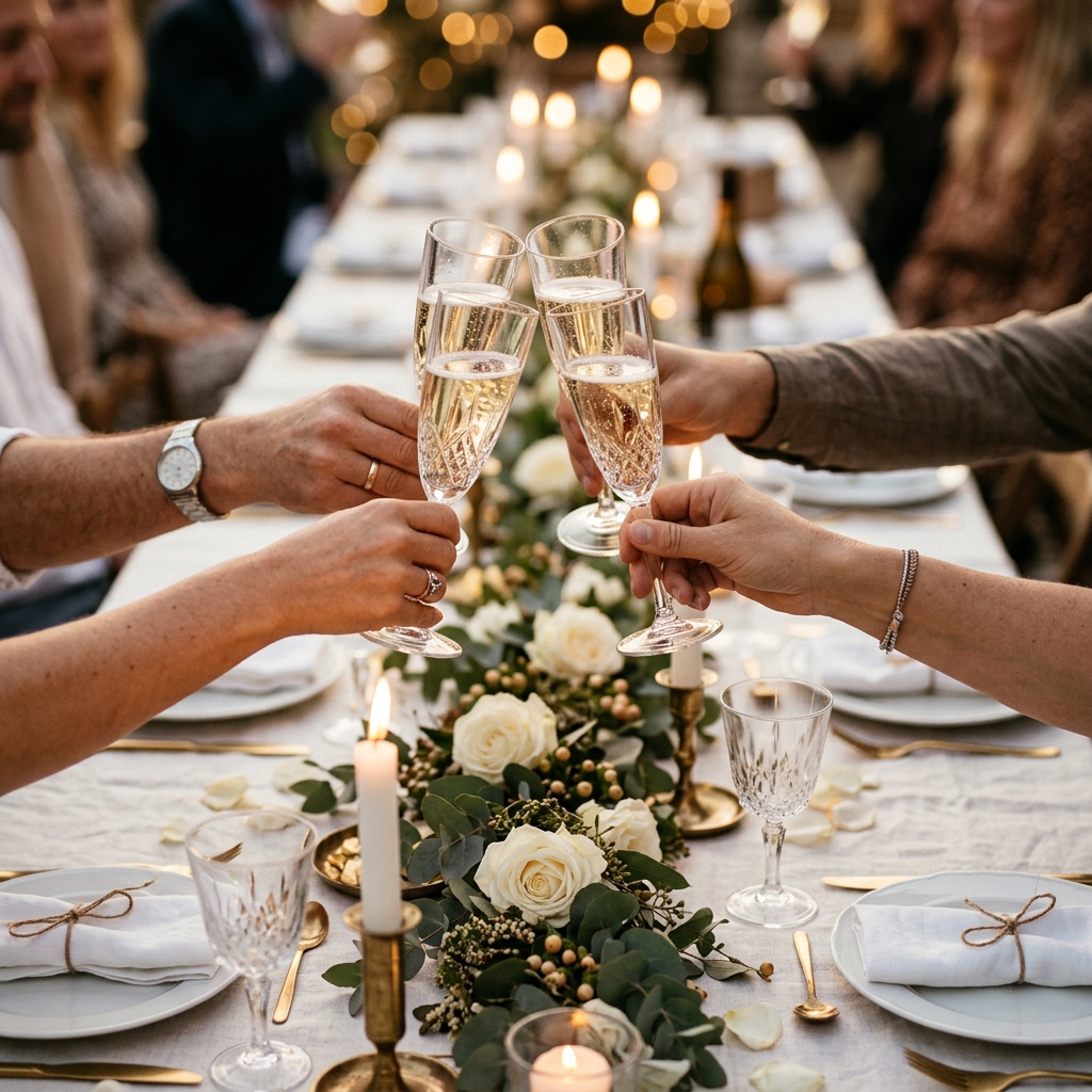 Skål til festtale — bryllup, konfirmation, fødselsdag